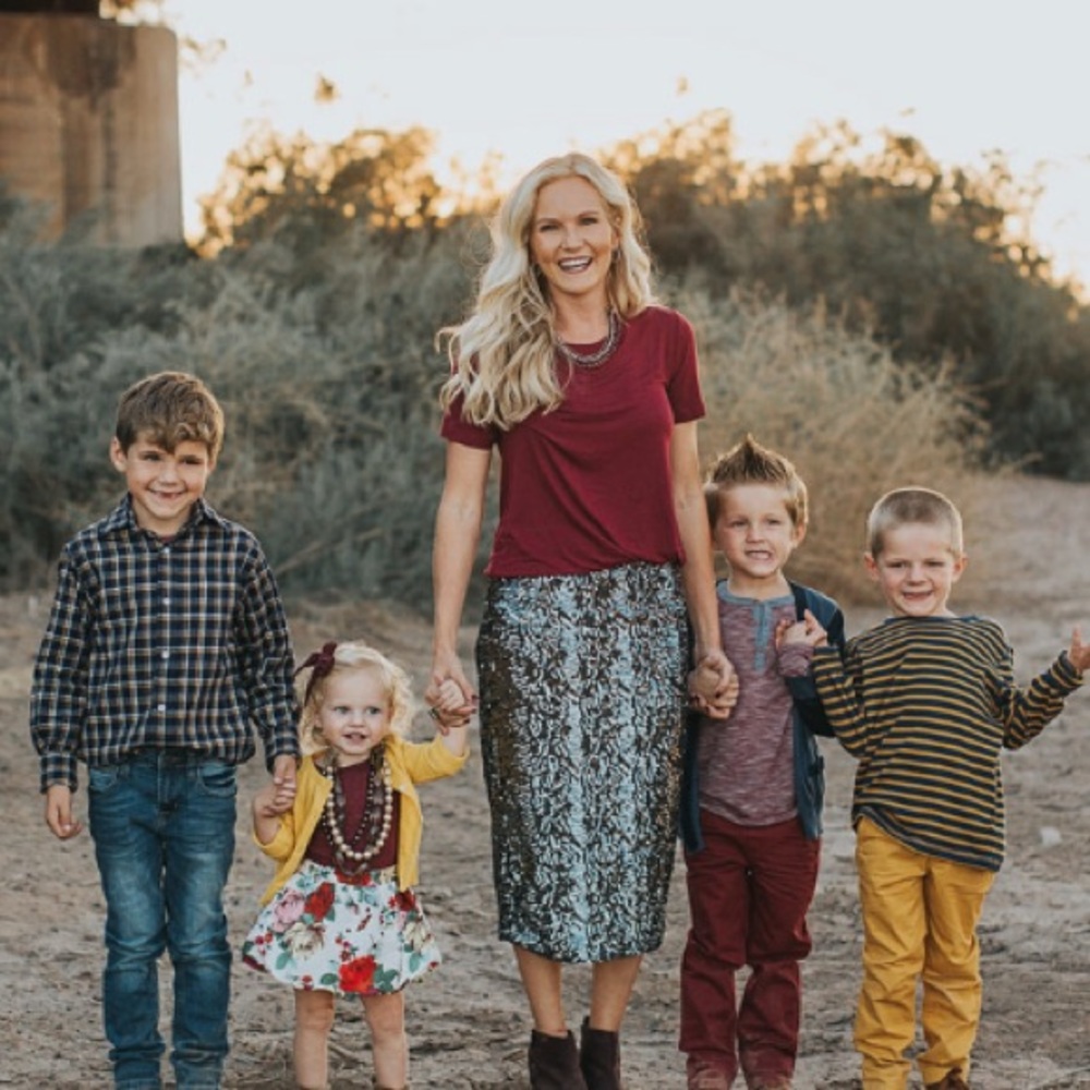 Sequin midi skirt